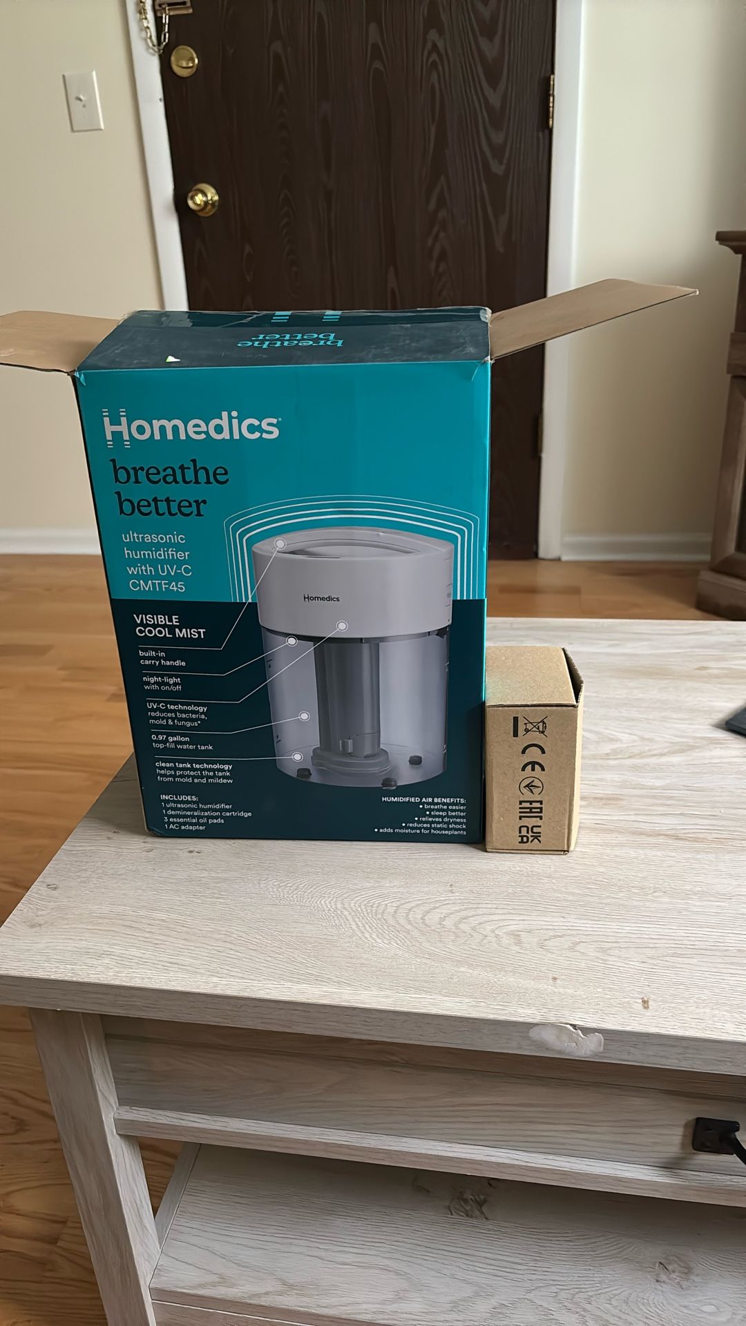 Homedics Breathe Better Ultrasonic Humidifier w/ UV-C