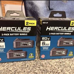 Hercules 20volt 5AH (2 Pack Of Batteries)