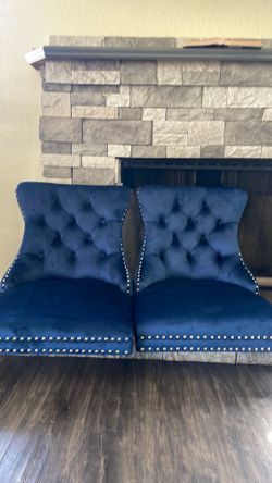 2 highchair velvet color blue new $20