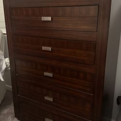 Tall Dresser And Bed Frame With Queen Mattress 