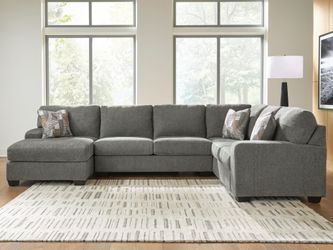 Newellen Greystone 3-Piece Sleeper Sectional with Left-Arm Facing Chaise