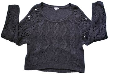 Xhilaration Gray Cable Knit Sweater GUC