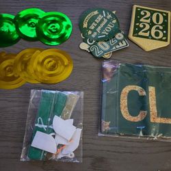 Green and Gold Graduation 2026 Party Decoration Set