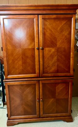 Wooden Desk Hutch / office armoire / tv cabinet / entertainment center /gaming station