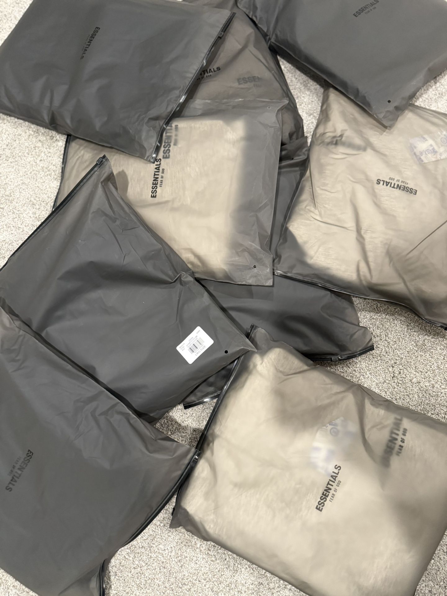 brand new essentials hoodies with bag and tags