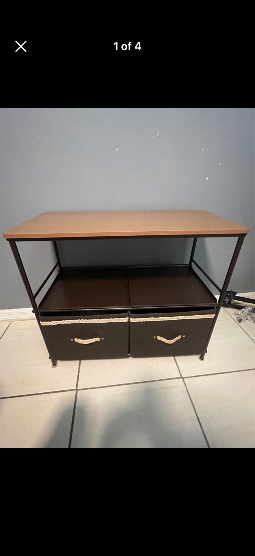 Metal 2 Drawer Cubby