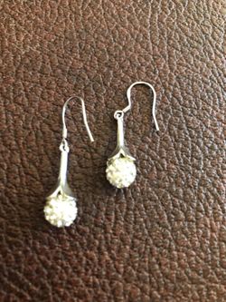 925 Crystal Dangle Earrings