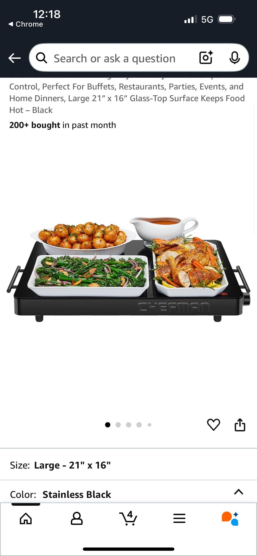 Chefman Warming Tray