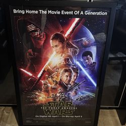Star Wars The Force Awakens 26x40 Home Video Release Poster