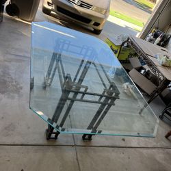 Glass Metal Dinig Table