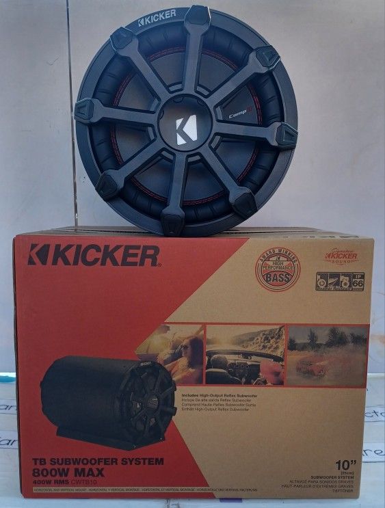 Kicker tube enclosure subwoofer 10" passive speaker