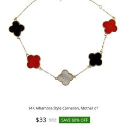 14k Gold With Mother's Of Pearl 