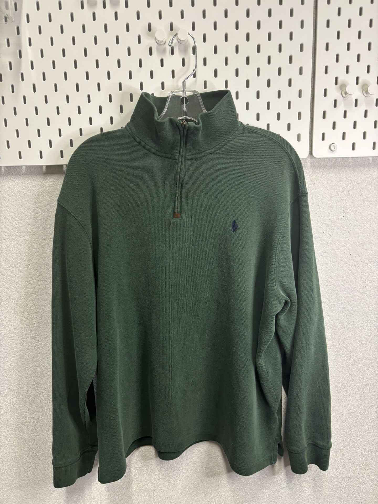 Polo Ralph Lauren Green Quarter Zip Swearer Size XL