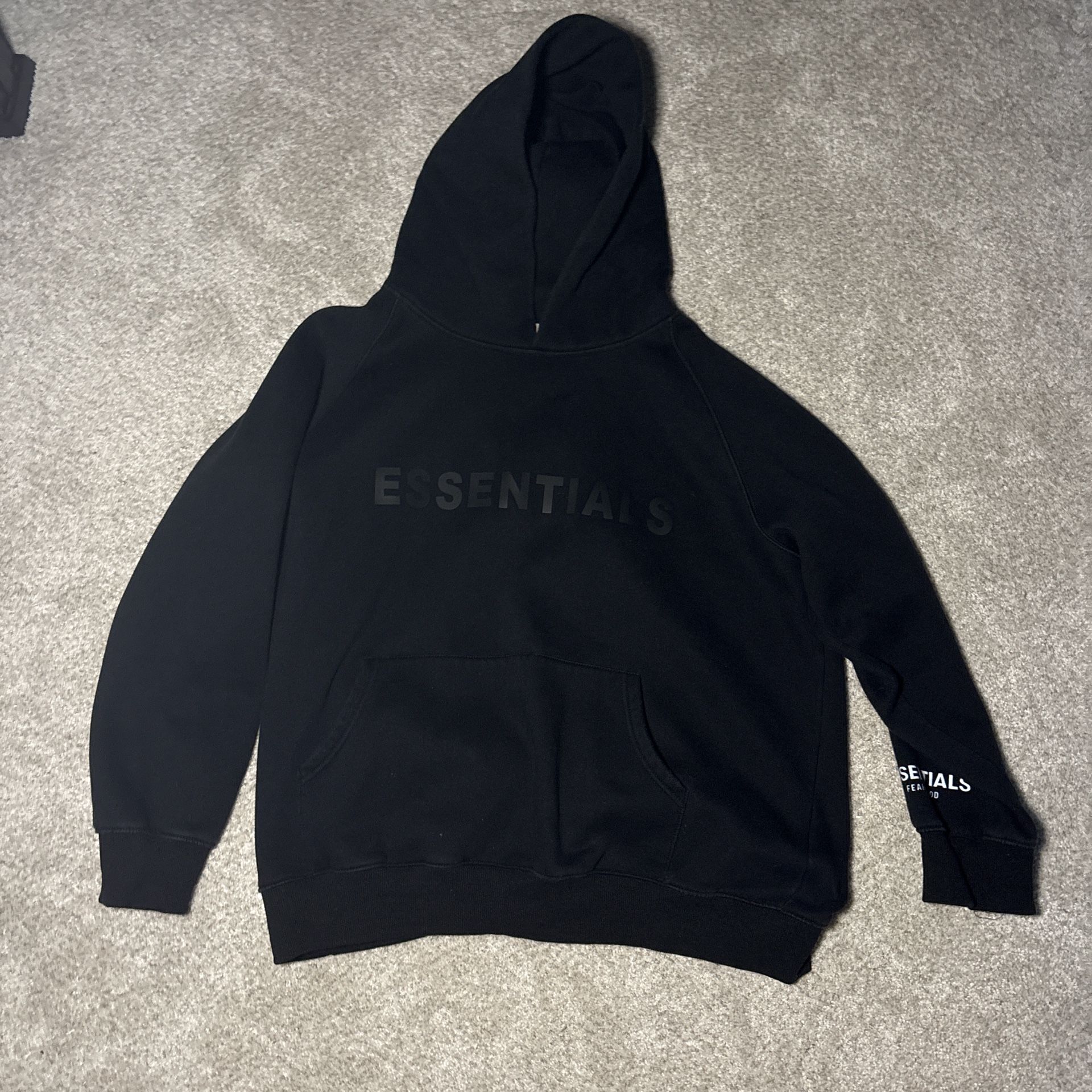 Fear of God Essentials Hoodie Black - Size Medium