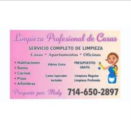 Limpieza de casas y apartamentos