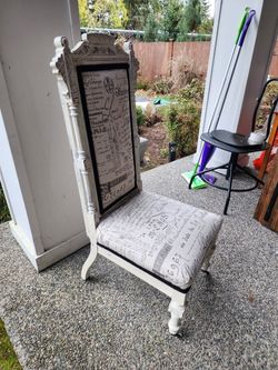 Shabby Chic French Country Style Chair On Wheel