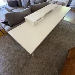 IKEA table with Alex shelf - computer desk