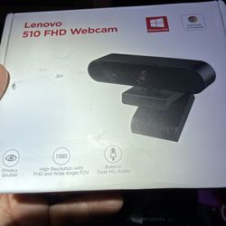Lenovo 510 FHD 1080p Webcam 95 Wide Angle Dual Mic Windows Hello USB Zoom