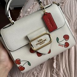 Coach heart cherry bag