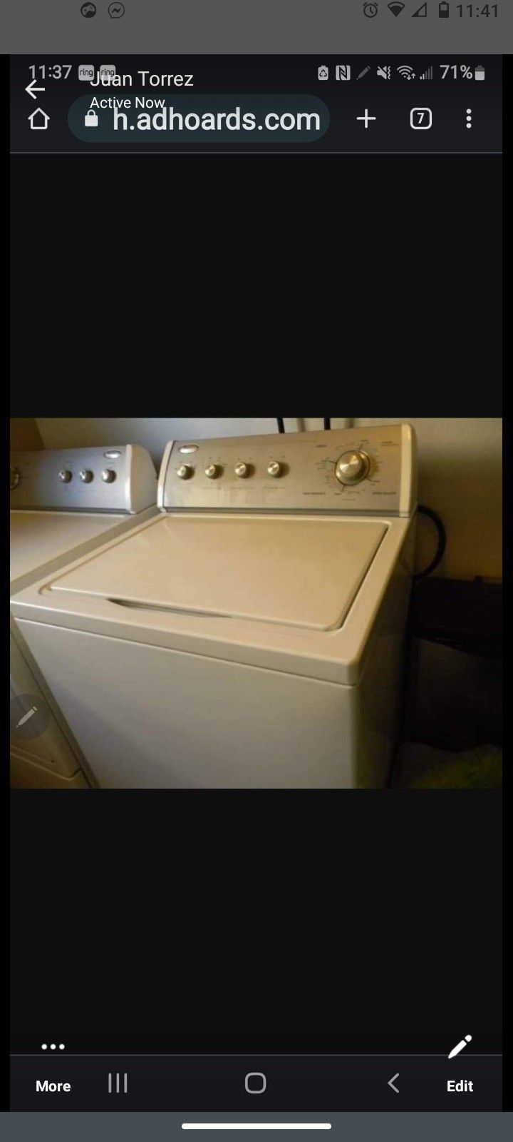 Matching Washer And Gas Dryer Set