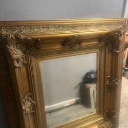 Antique Size XL Gold Miror 