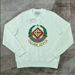 Casablanca Long Sleeve Sweatshirt White 