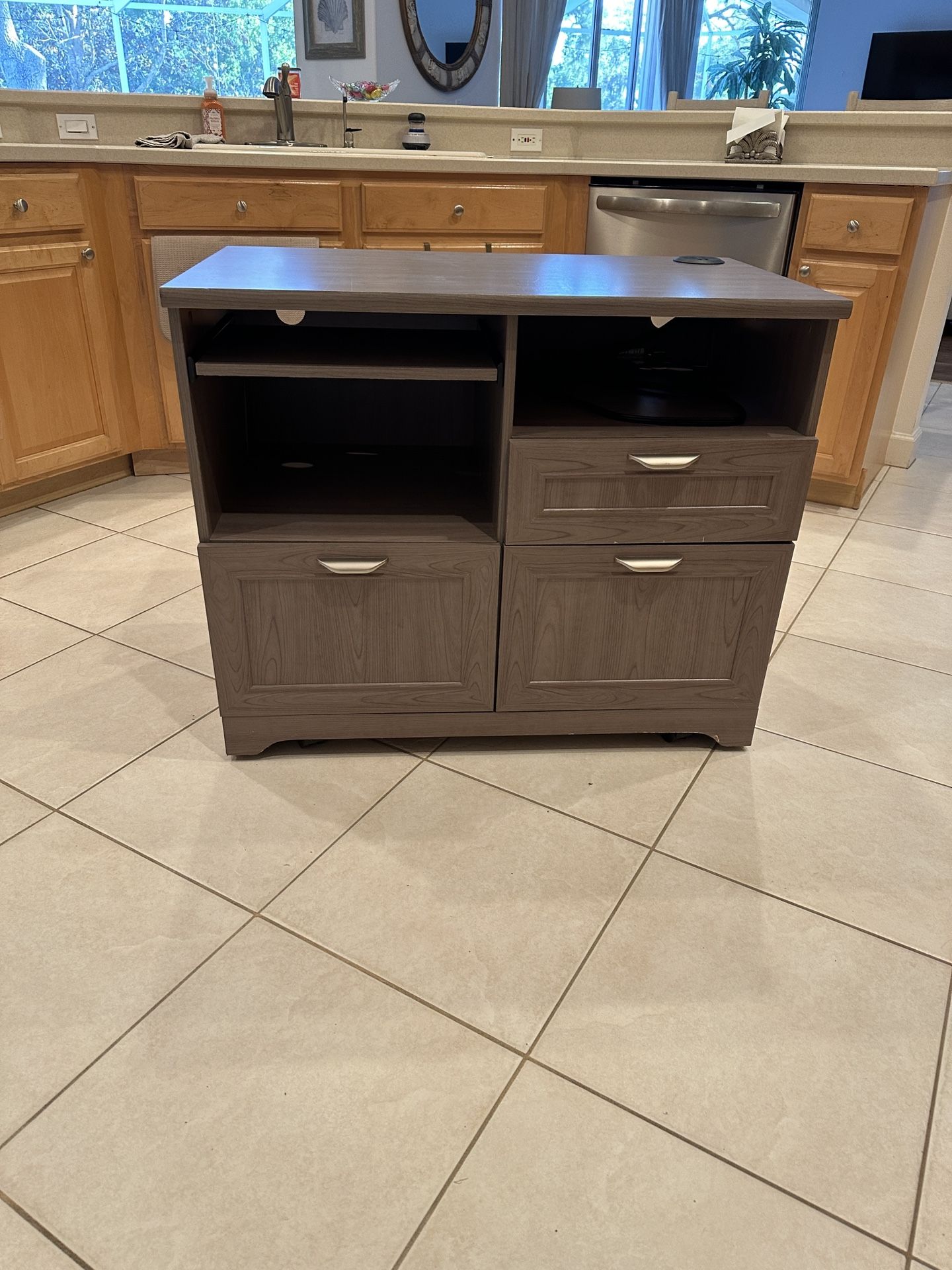 Must Sell!! Realspace Magellan Tech Station Printer Stand, Gray