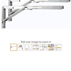 20 Inch Bracket Folding Shelf Hinge Wall Mounted, Max Load: 110lb, for Table Work Bench Table, Space Saving DIY Bracket, Pack of 2 (Sturdy Heavy Duty
