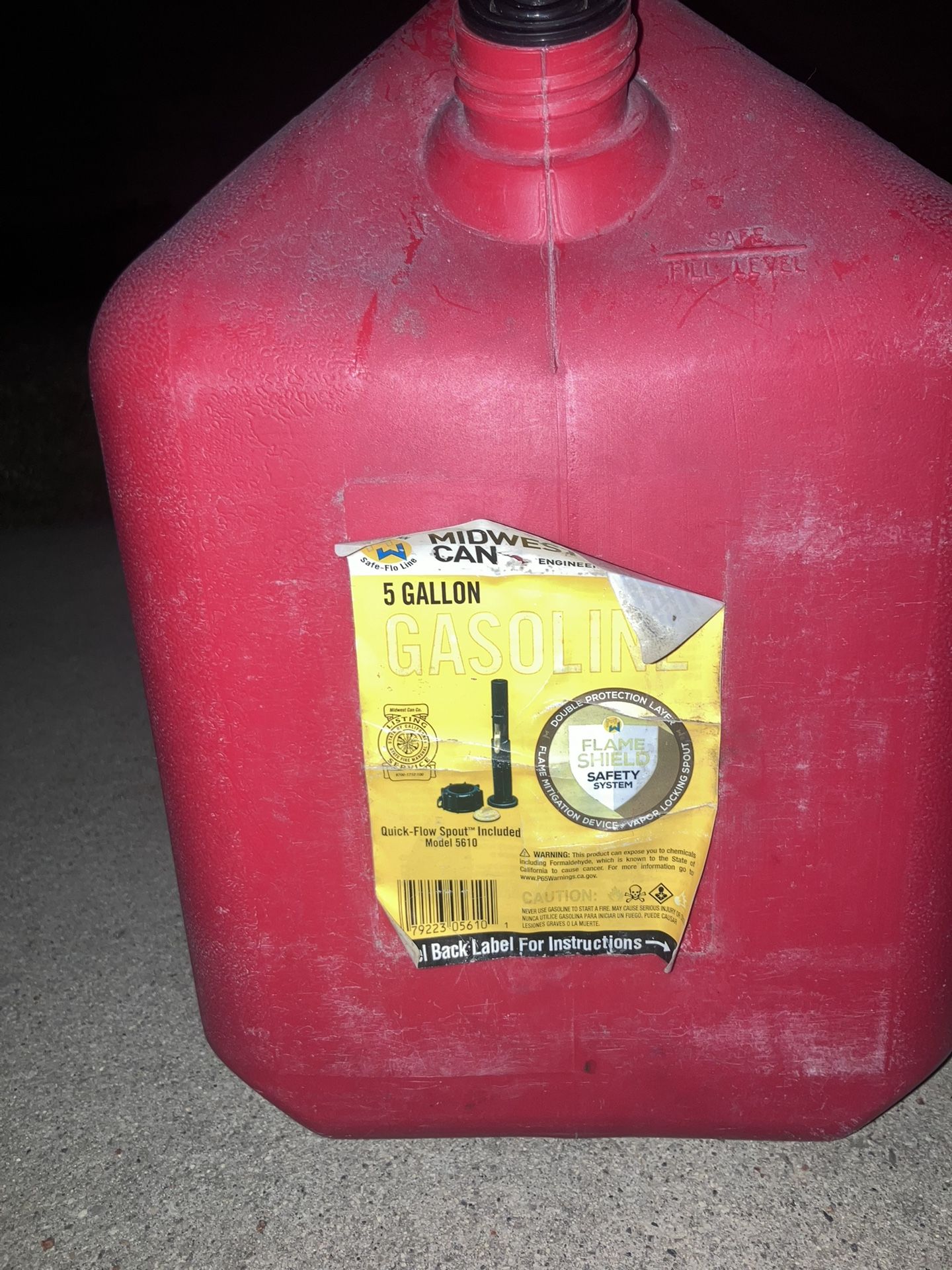5 Gallon Gas Jug