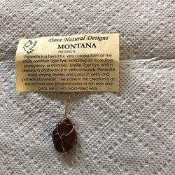 Wrapped Pietersite Stone W/ 14k Gold Wire