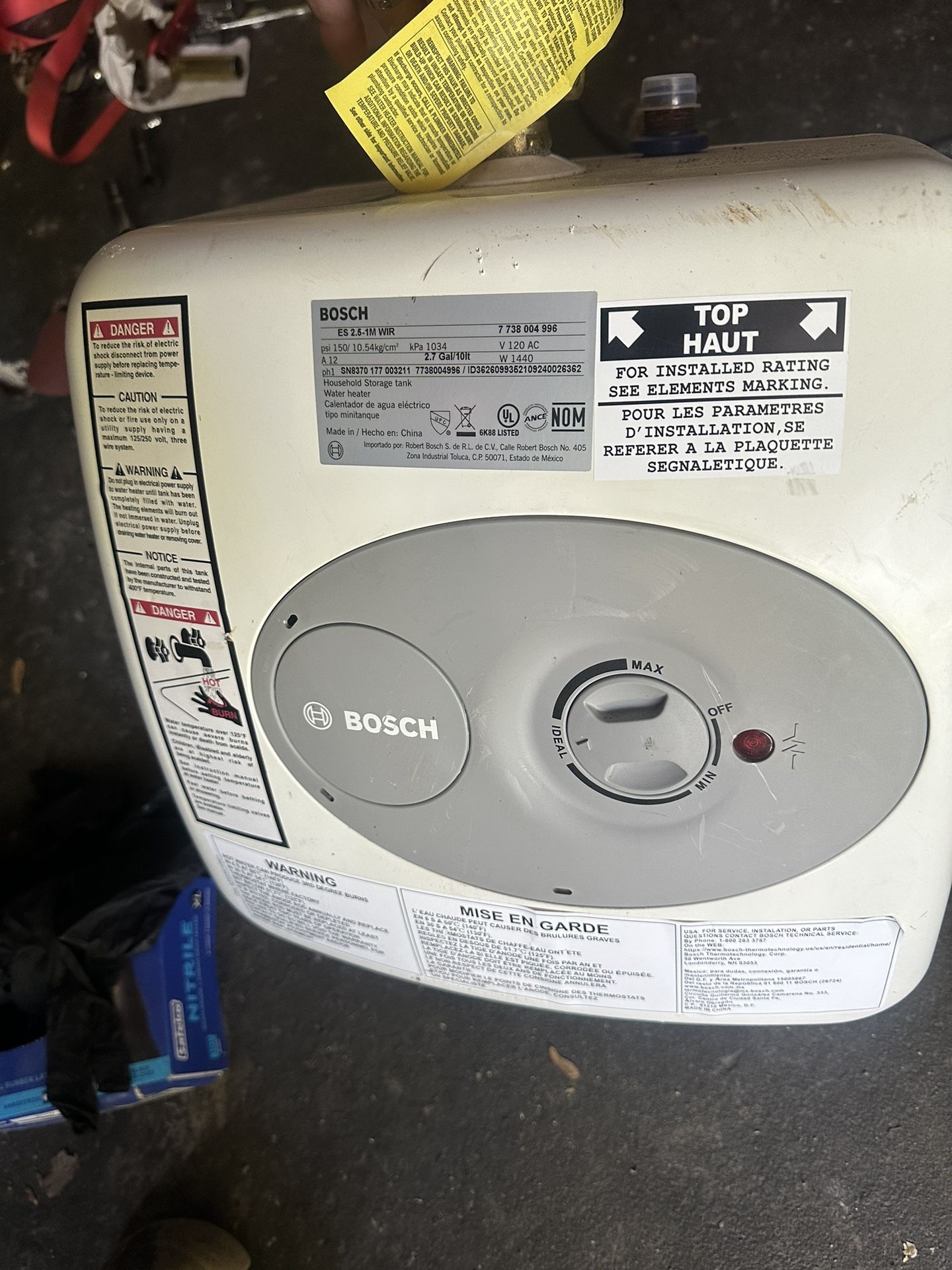 Bosh Electric Water Heater