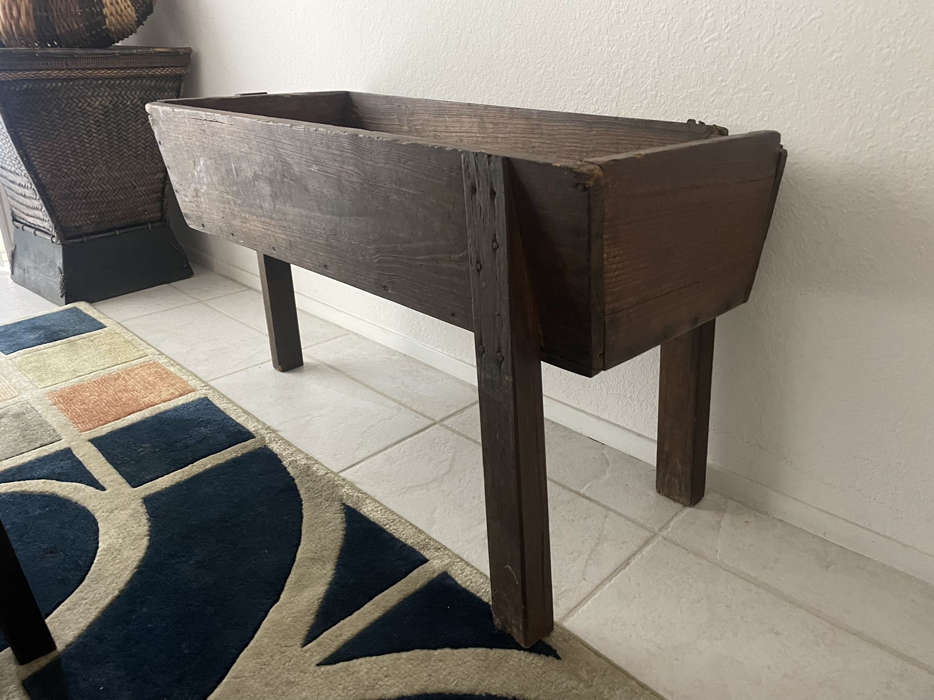 Antique Wooden Trough/ Planter/ Rustic Decor