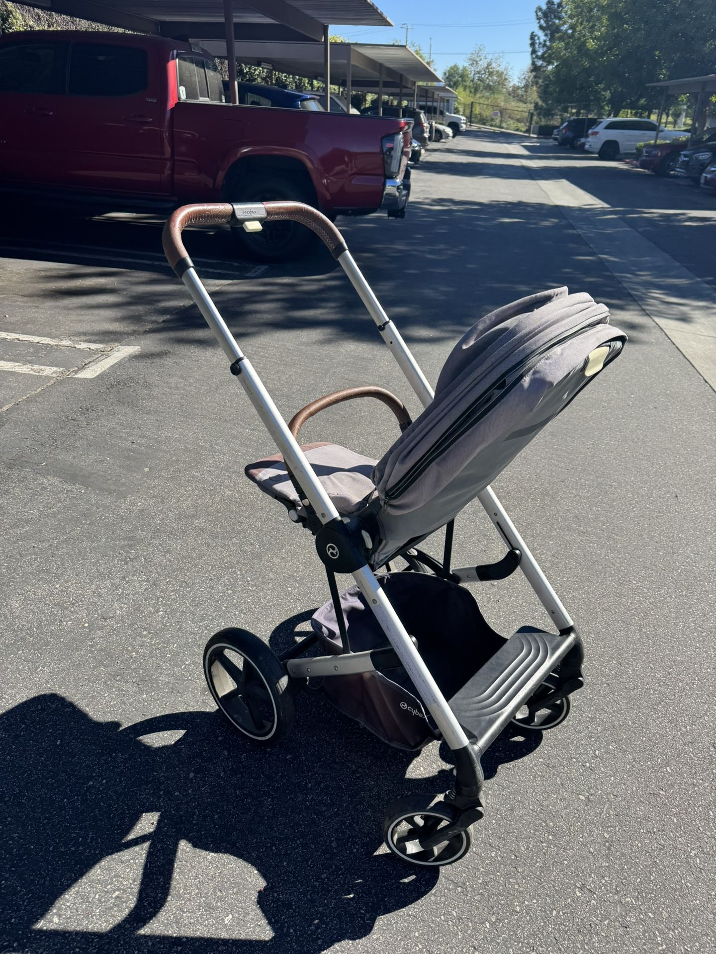 Cybex Balios S Lux Single Stroller (Grey) & Cybex Gazelle S Cot Bassinet