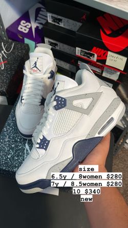 Jordan 4 Midnight Navy size 6.5y,7y & 10