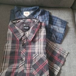Men's- Short Sleeve Button Up Shirts 