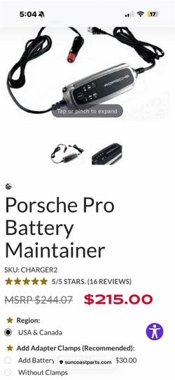 Porsche Battery Maintainer Trickle Down Charger