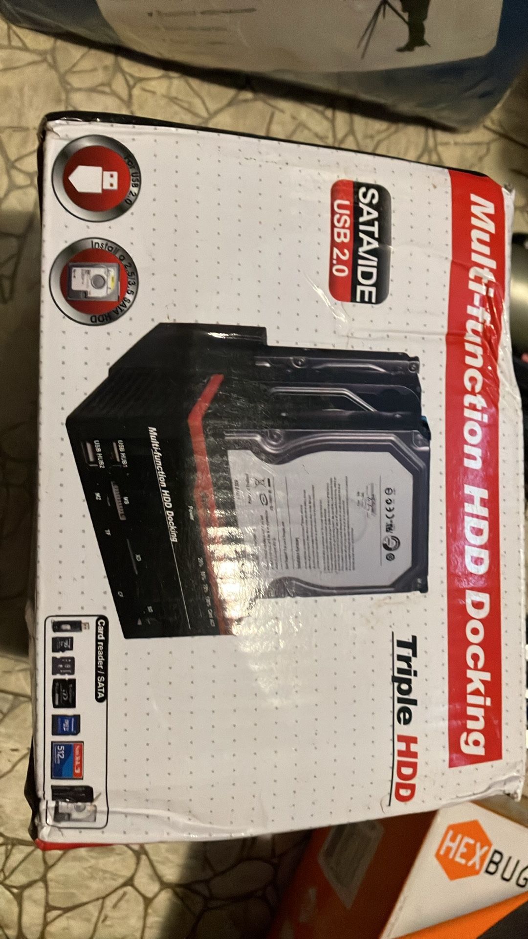 Multi-function Triple HDD Docking Station SATA/IDE USB 2.0 - WLX-893U2IS