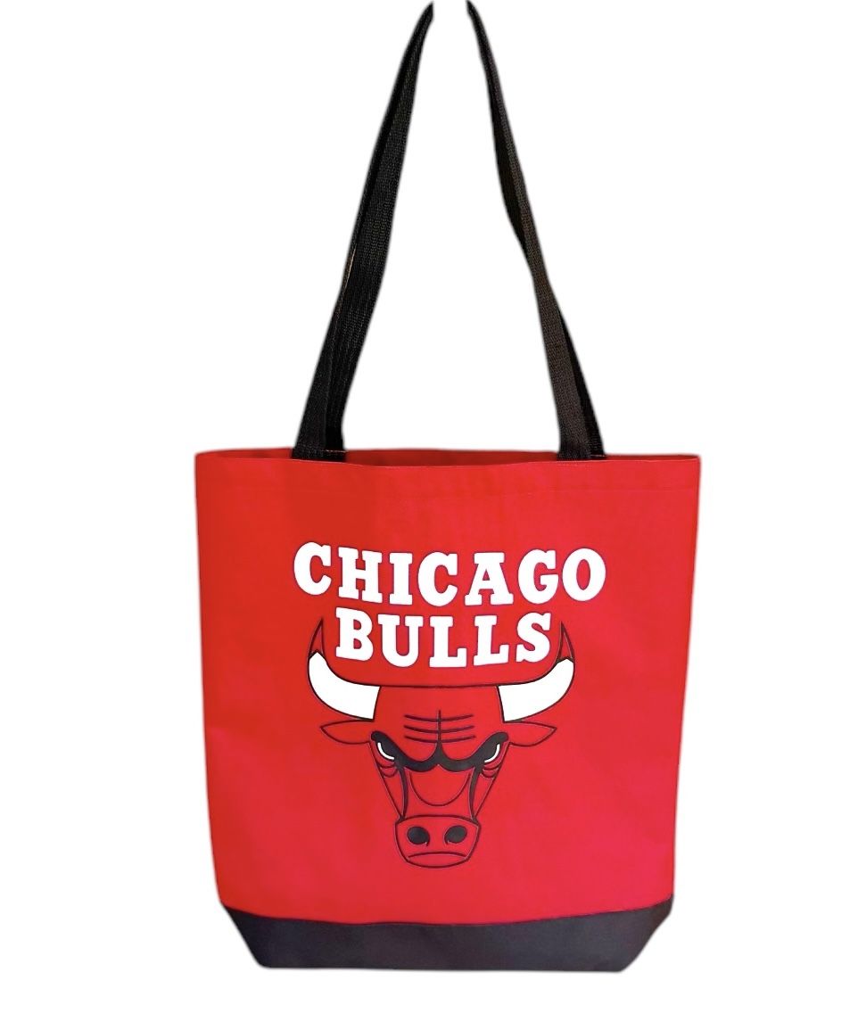 CHICAGO BULLS Basketball Logo Red Tote Bag