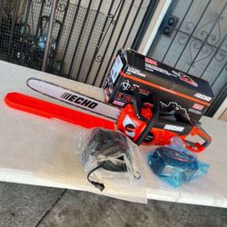 ECHO eFORCE 18 in. 56V Cordless Electric Battery Brushless Rear Handle Chainsaw Kit with 5.0Ah Battery and Charger