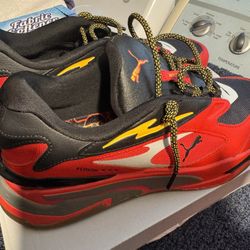 PUMA RS-FAST FLAMES HI MEN'S LOW TOP SNEAKERS SIZE 11 RED/BLACK BRAND NEW WITH OUT THE BOX!