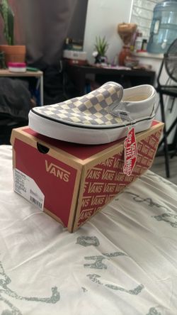 Vans Classic Slip On Gray Checkerboard