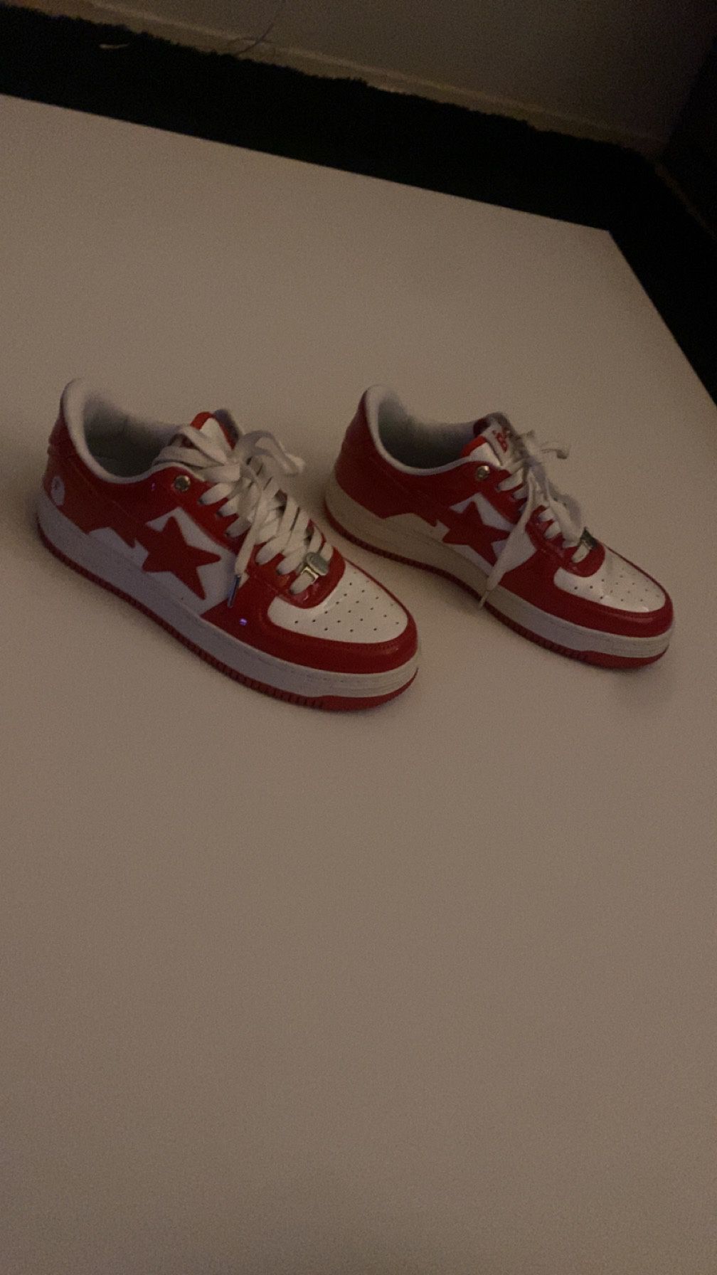 Bape Sta (Patent Leather White Red)