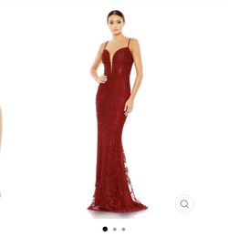 New Mac Duggal Red Sequin Stunner Dress 20330 Size 8