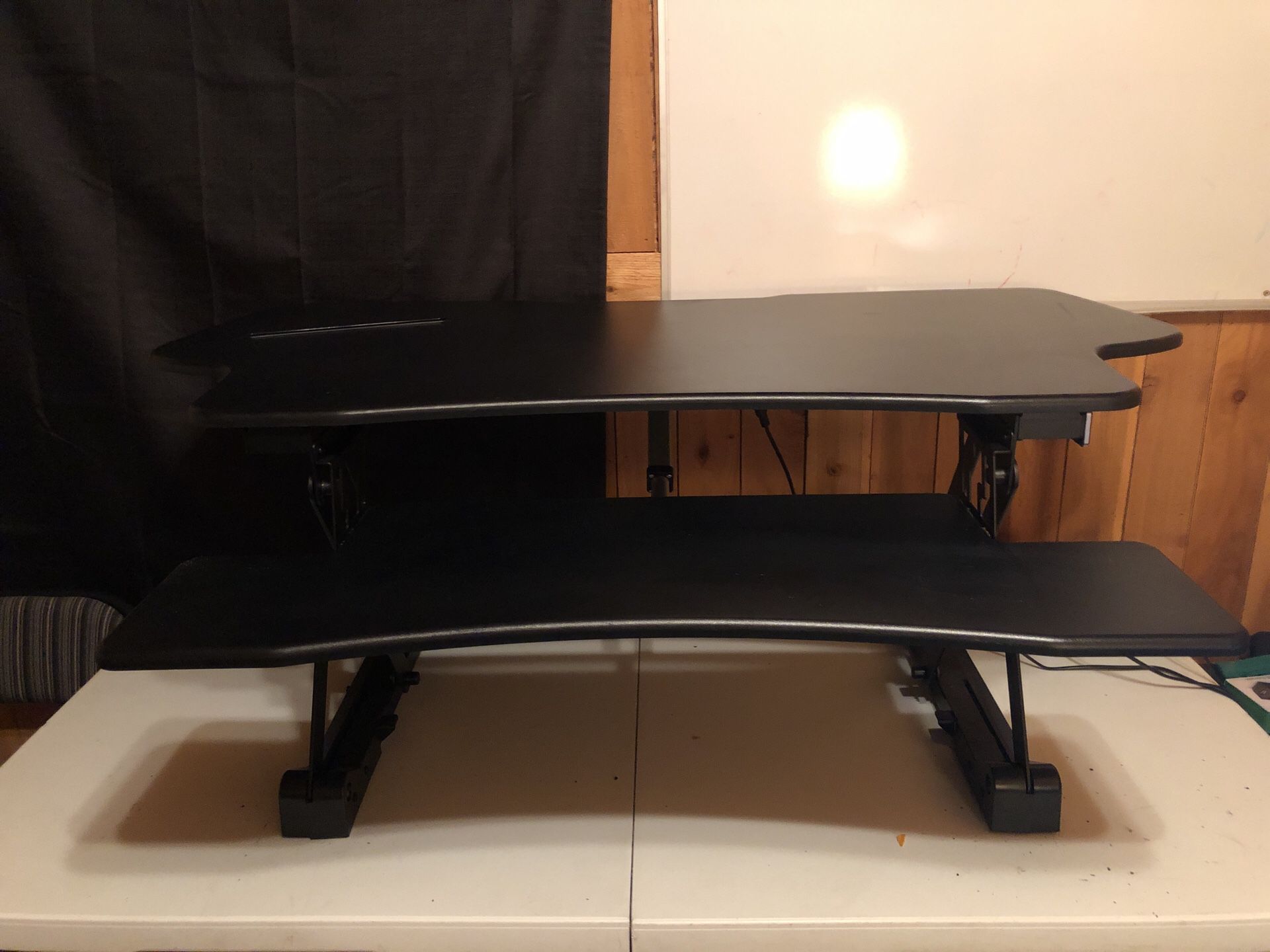 Mount it! Electric Standing Desk Converter Ergonomic Height Adjustable Tabletop - Black