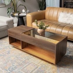 Brown Color Coffee Table Dining Room Living Room Indoor Side Table