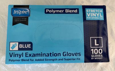 Inspire Vinyl Examination Gloves Size L 100ct