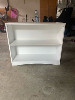 White bookshelf