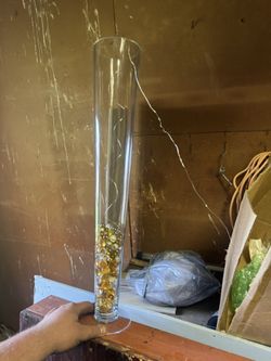 Flower Vase With Marbles And Lights