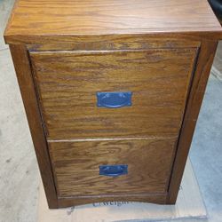 Oak File Cabinet