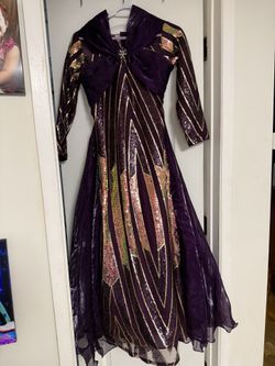 Purple Dress With Sequence Size 2-4